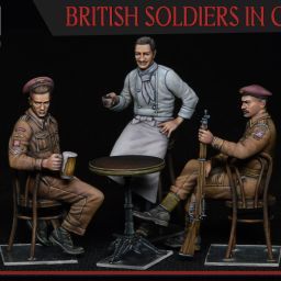 1:35 british soldiers in cafe art. nr. 35392