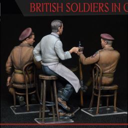 1:35 british soldiers in cafe art. nr. 35392