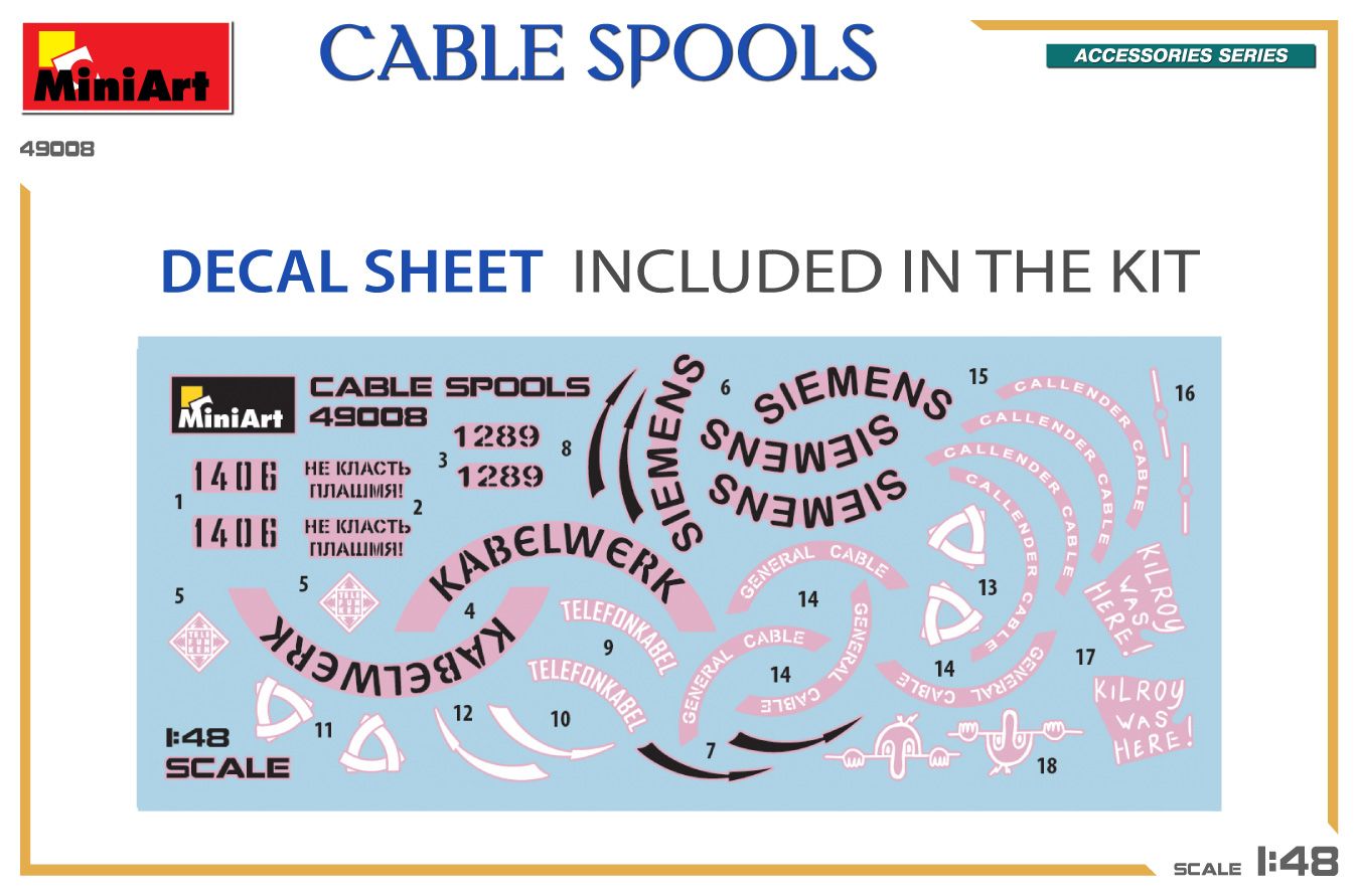 1:48 cable spools art. nr. 49008