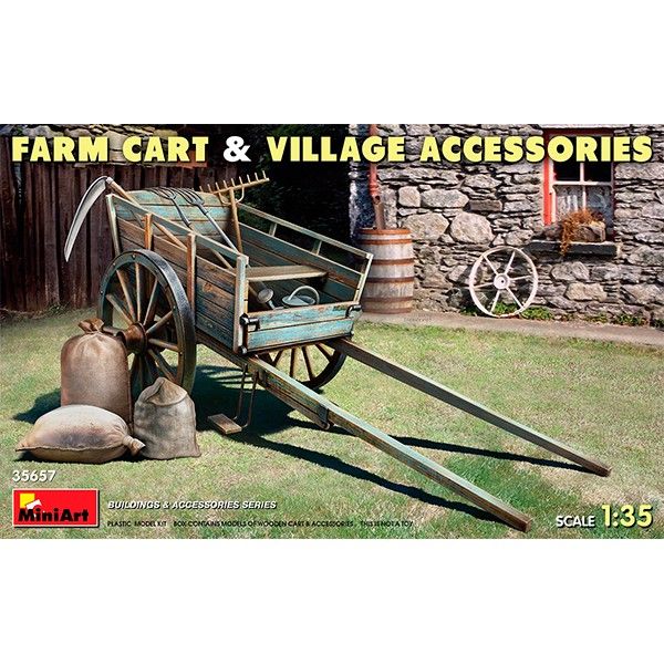 1:35 carro de granja y accesorios de labranza art. nr. 35657