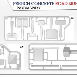 1:35 french concrete road signs 1930 40's normandy art. nr. 35669