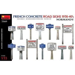 1:35 french concrete road signs 1930 40's normandy art. nr. 35669
