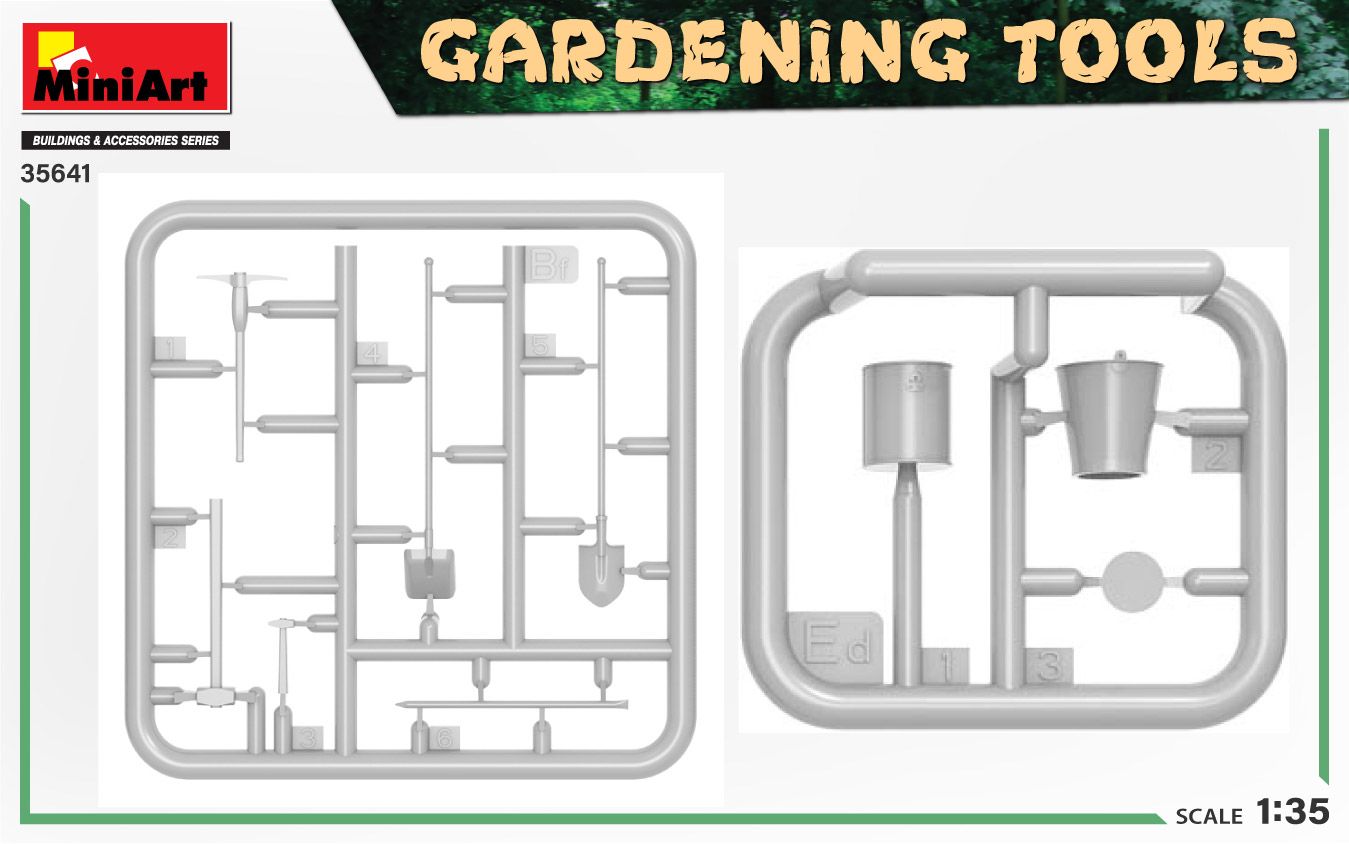 1:35 gardening tools art. nr. 35641