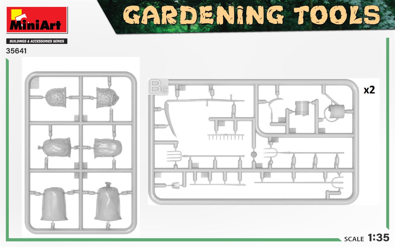 1:35 gardening tools art. nr. 35641