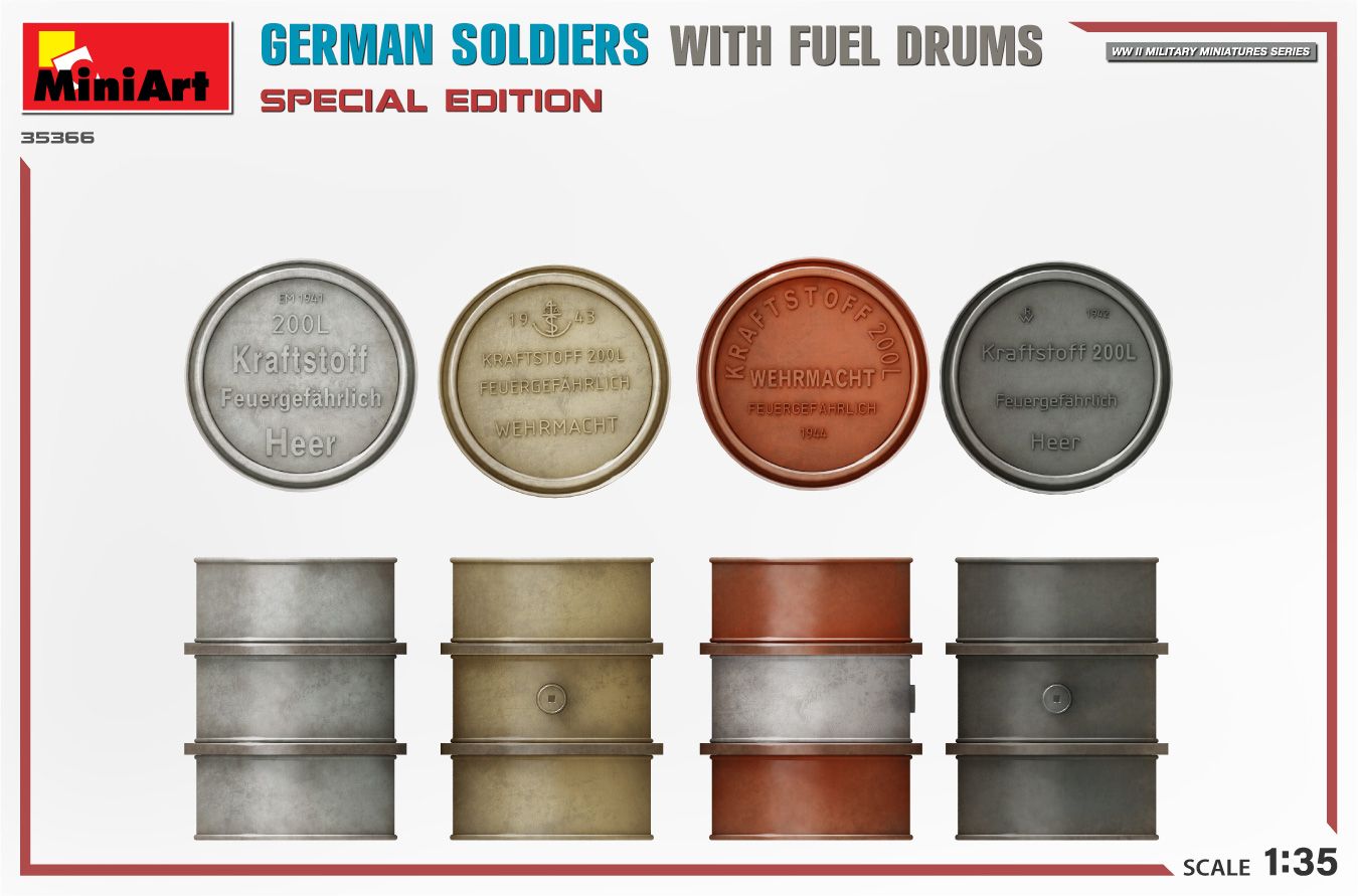 1:35 german soldiers with fuel drums special edition art. nr. 35366