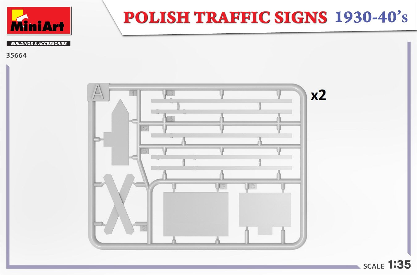 1:35 polish traffic signs 1930 40’s art. nr. 35664