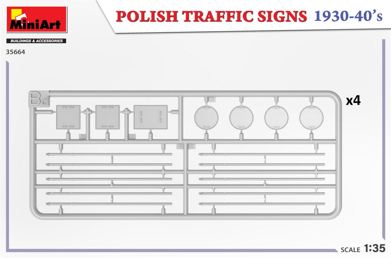 1:35 polish traffic signs 1930 40’s art. nr. 35664