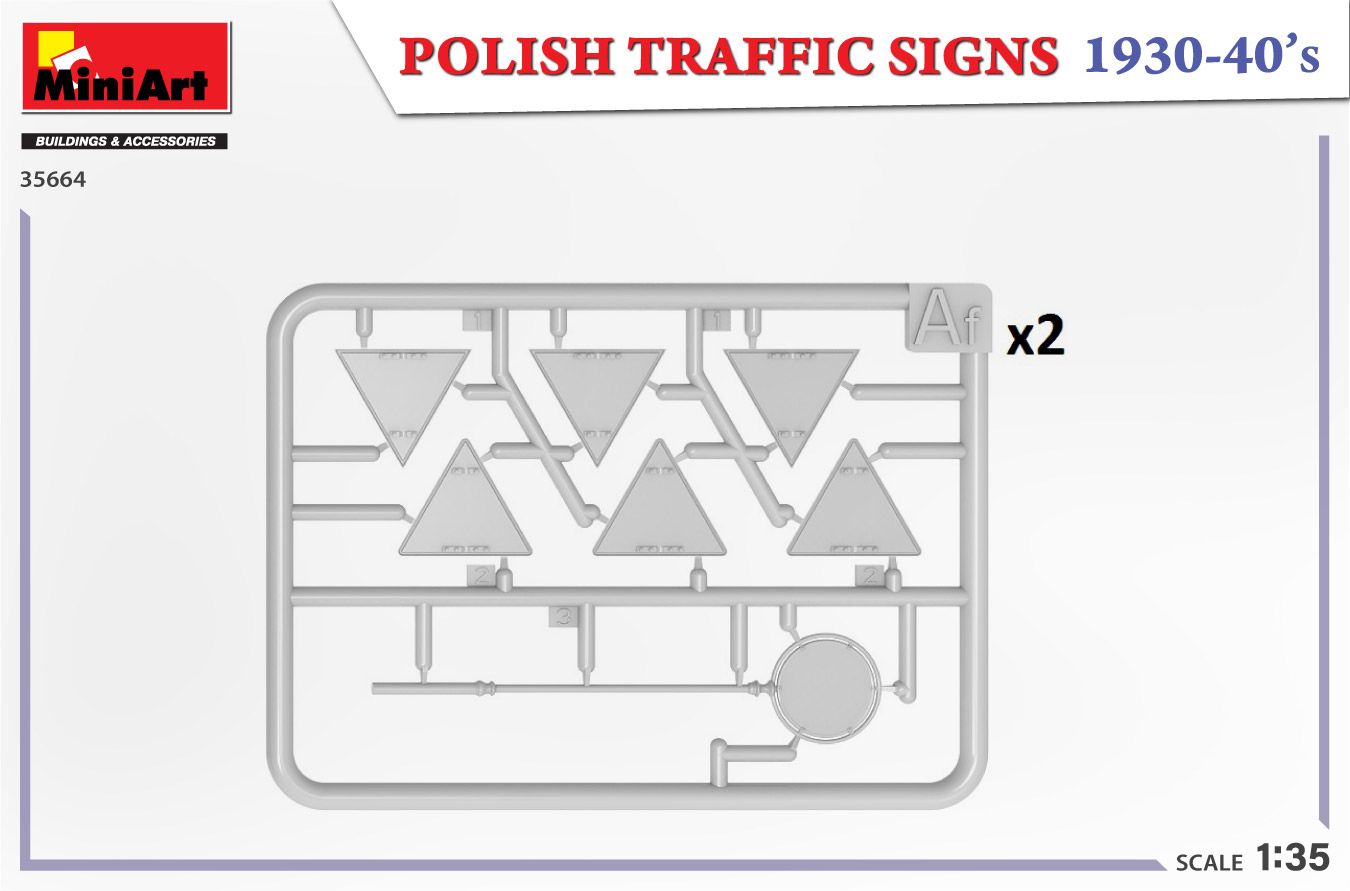 1:35 polish traffic signs 1930 40’s art. nr. 35664