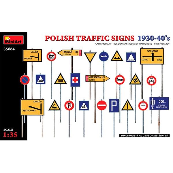 1:35 Polish Traffic Signs 1930-40’s Art.-Nr. 35664