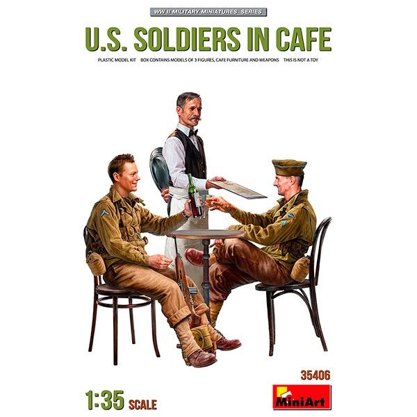1:35 u.s. soldiers in cafe art. nr. 35406