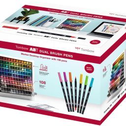 organizador de escritorio para rotuladores tombow abt dual brush pens (107 colores+mezclador) art. nr. abt 108c orga