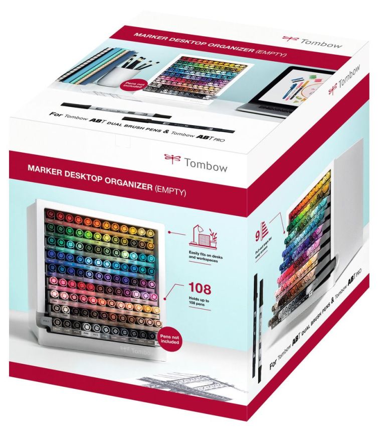 Organizador de Escritorio para Rotuladores Tombow ABT Dual Brush Pens (vacío) Art.-Nr. ORGA-108C