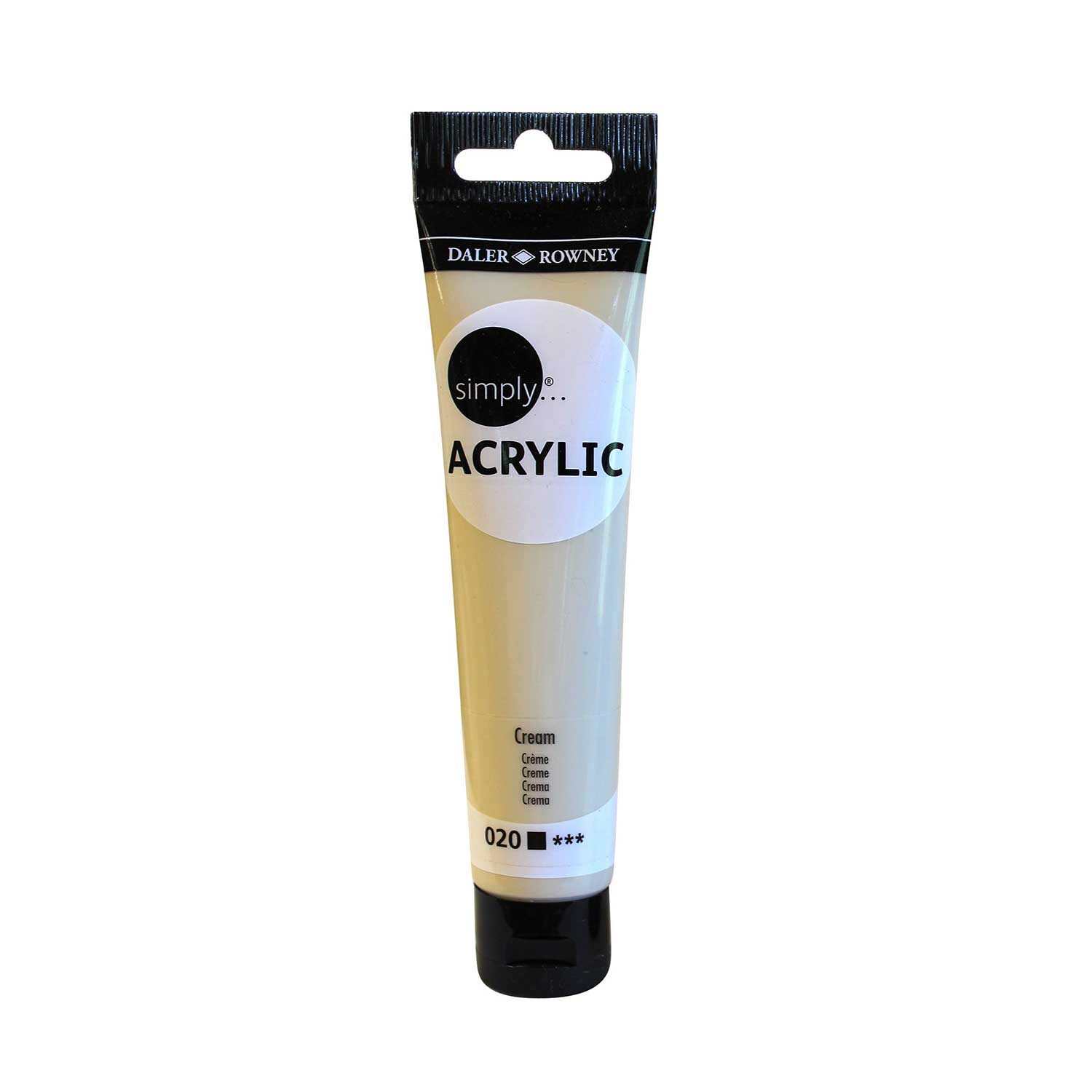 acrílico daler rowney simply acrylic 75ml 020 crema art. nr. 126975020