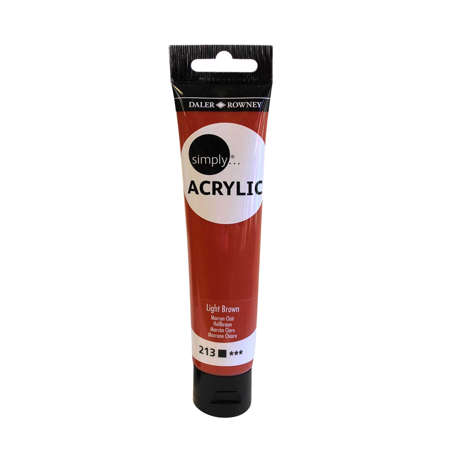acrílico daler rowney simply acrylic 75ml 213 marrón claro art. nr. 126975213