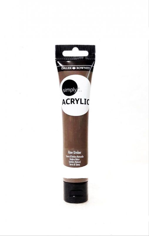 acrílico daler rowney simply acrylic 75ml 247 sombra natural art. nr. 126975247