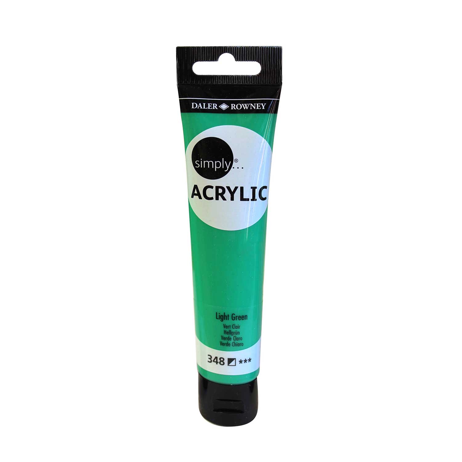 acrílico daler rowney simply acrylic 75ml 348 verde claro art. nr. 126975348