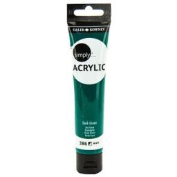 acrílico daler rowney simply acrylic 75ml 386 verde oscuro art. nr. 126975386