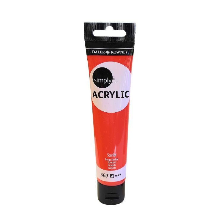 Acrílico Daler Rowney Simply Acrylic 75ml (06) – 567 Escarlata Art.-Nr. 126975567