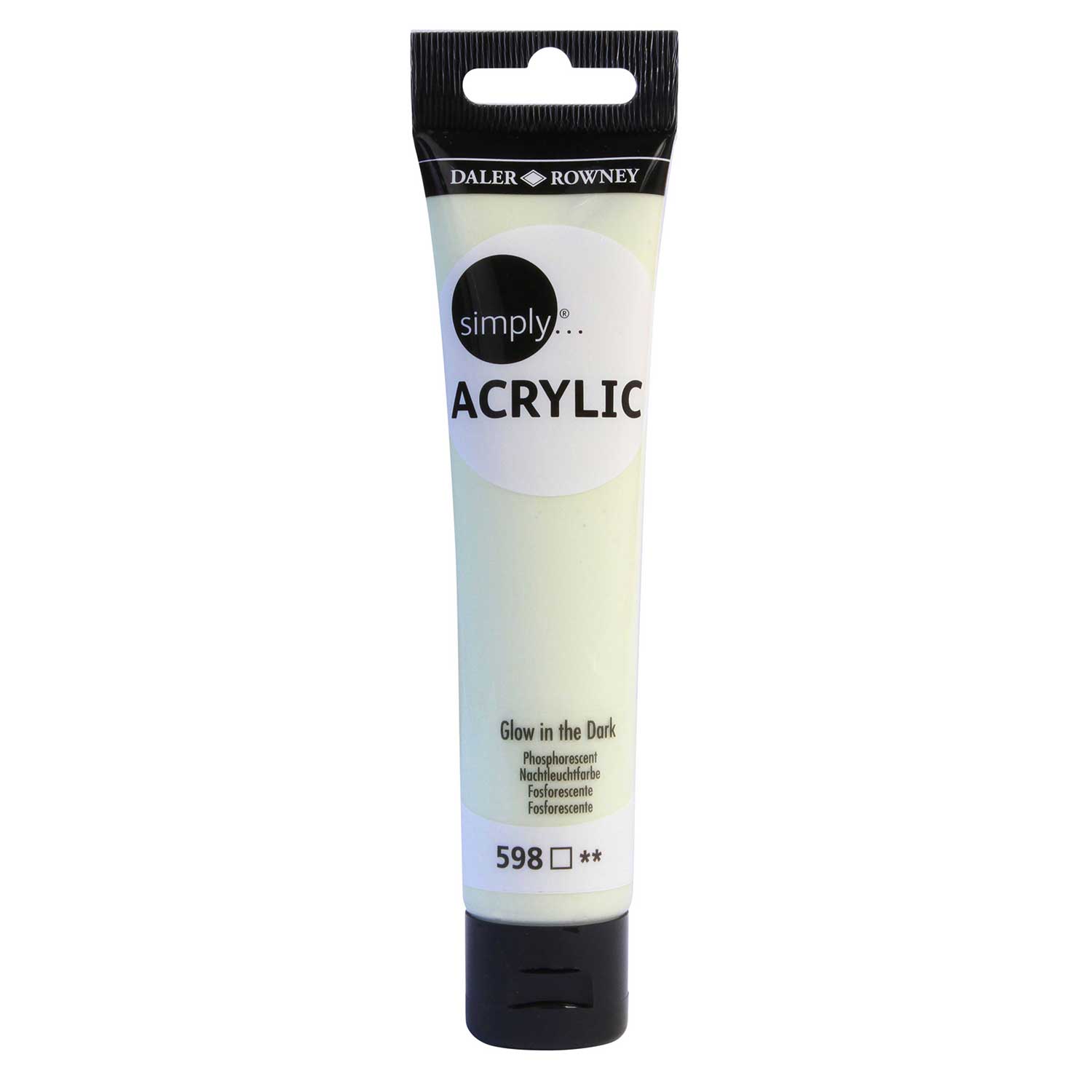 acrílico daler rowney simply acrylic 75ml 598 fosforescente art. nr. 126975598