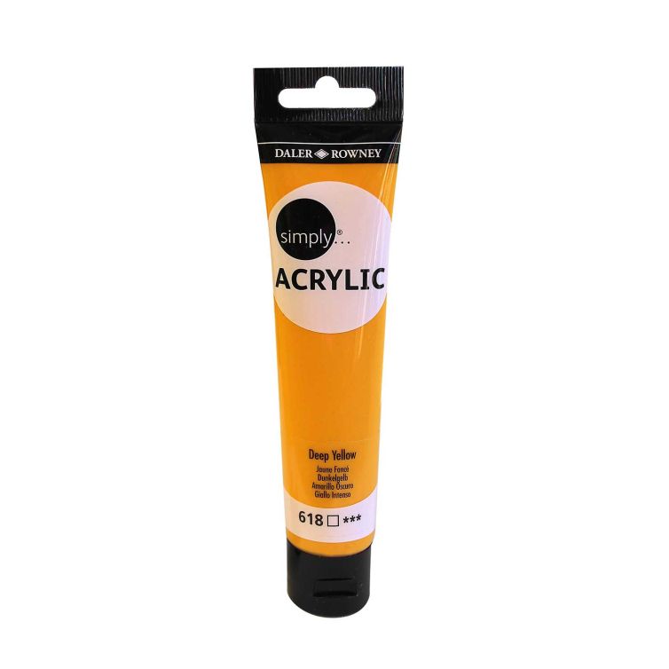 Acrílico Daler Rowney Simply Acrylic 75ml (04) – 618 Amarillo Oscuro Art.-Nr. 126975618