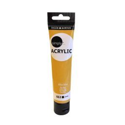 acrílico daler rowney simply acrylic 75ml 663 ocre amarillo art. nr. 126975663