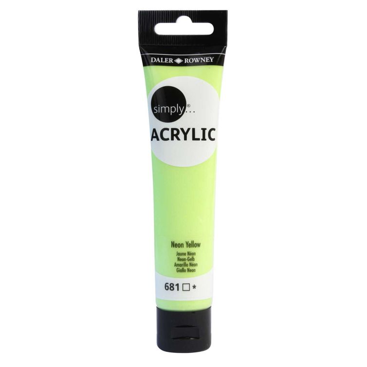 Acrílico Daler Rowney Simply Acrylic 75ml (29) – 681 Amarillo Neón Art.-Nr. 126975681