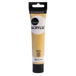 acrílico daler rowney simply acrylic 75ml 701 oro art. nr. 126975701