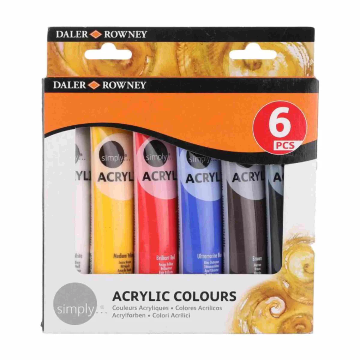 set acrílicos daler rowney 6 colores art. nr. d126500025