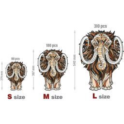 puzzle "mamut" 80 piezas de madera art. nr. 00226