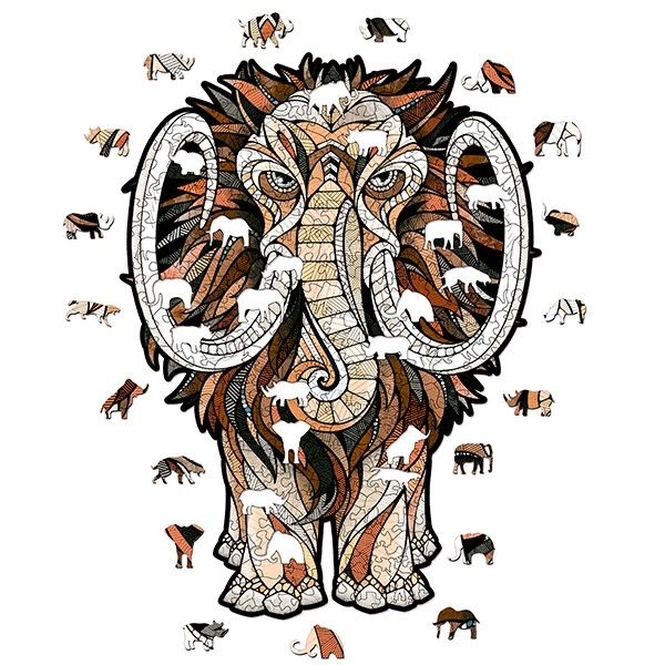 puzzle "mamut" 80 piezas de madera art. nr. 00226