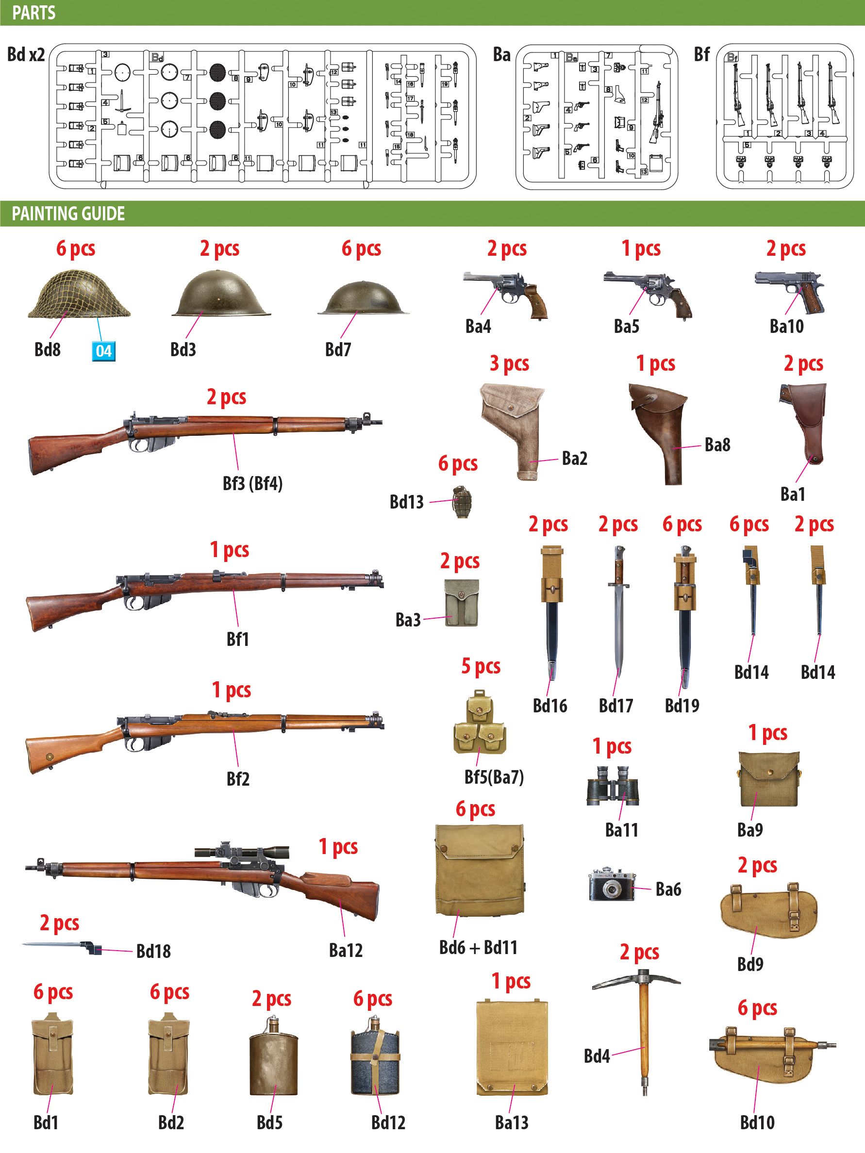 1:35 british infantry weapons & equipment art. nr. 35368
