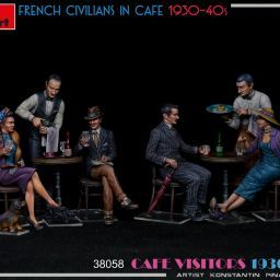1:35 french civilians in cafe 1930 40s art. nr. 38062