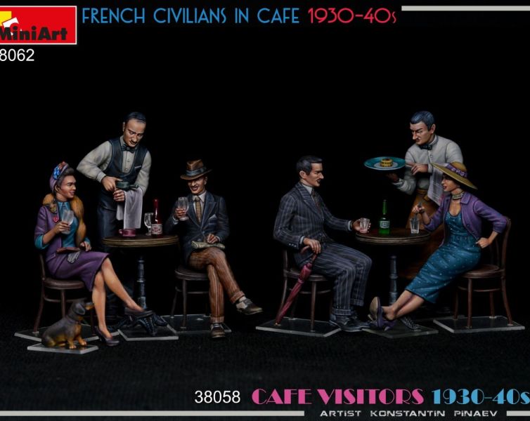 1:35  Civiles franceses en café 1930-40s Art.-Nr. 38062