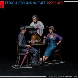 1:35 french civilians in cafe 1930 40s art. nr. 38062