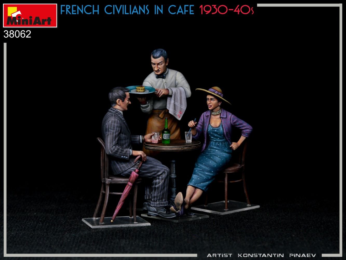 1:35 french civilians in cafe 1930 40s art. nr. 38062