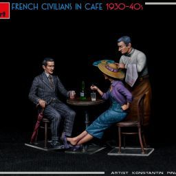 1:35 french civilians in cafe 1930 40s art. nr. 38062