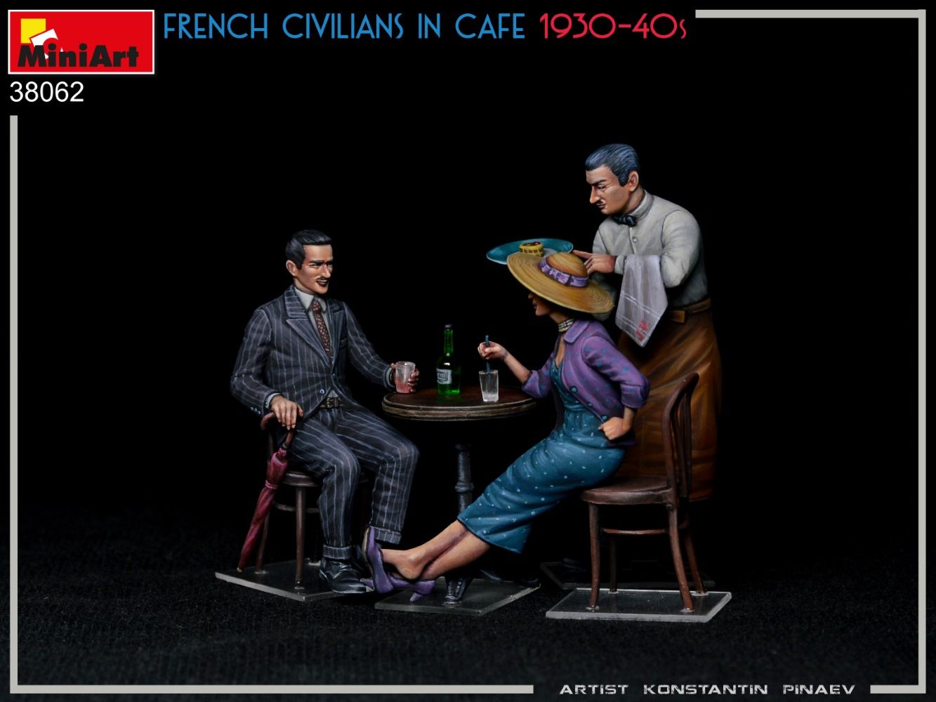 1:35 french civilians in cafe 1930 40s art. nr. 38062