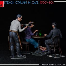 1:35 french civilians in cafe 1930 40s art. nr. 38062
