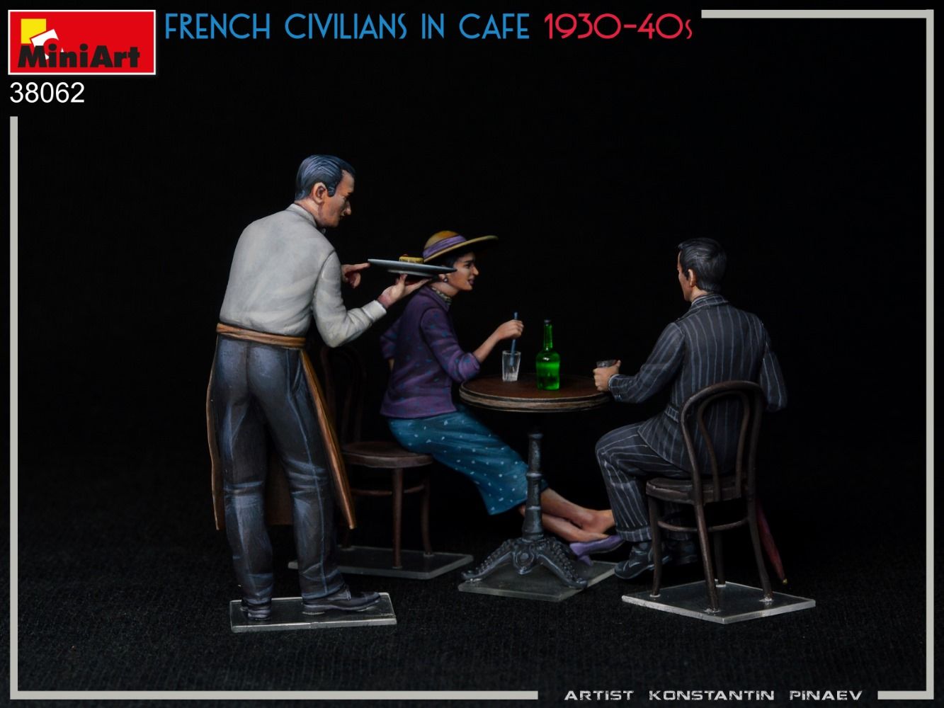 1:35 french civilians in cafe 1930 40s art. nr. 38062