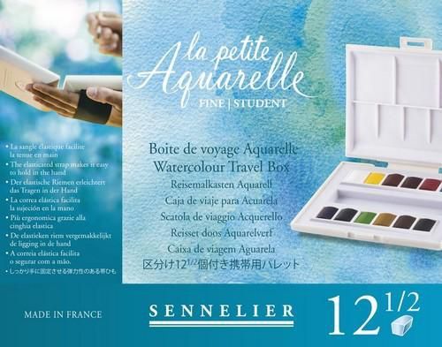 Caja de acuarelas de Viaje Sennelier 12 ½ pastillas (godets) + 1 pincel Art.-Nr. N131680.00