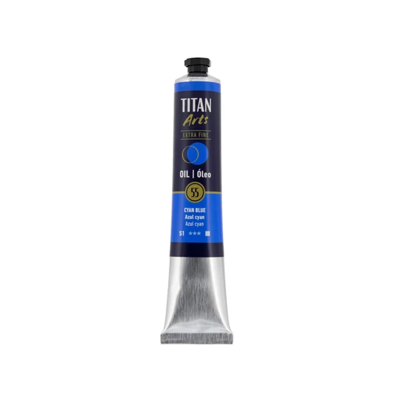 Óleo extra fino titan tubo 60 ml (55) azul cyan