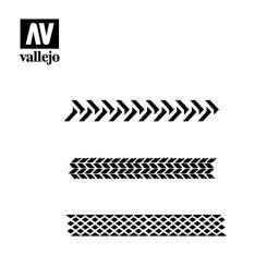 vallejo hobby stencils rodadas de neumático art. nr. st tx002
