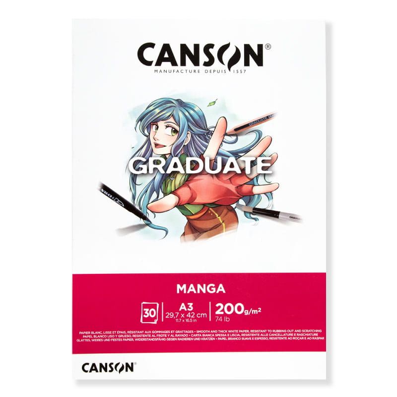 bloc canson® graduate manga a3 29,7 x 42 cm art. nr. c31250p031