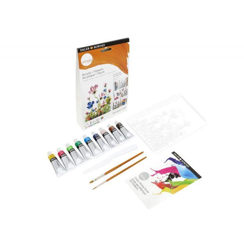 set actividades pintura acrílica flores art. nr. d126500112