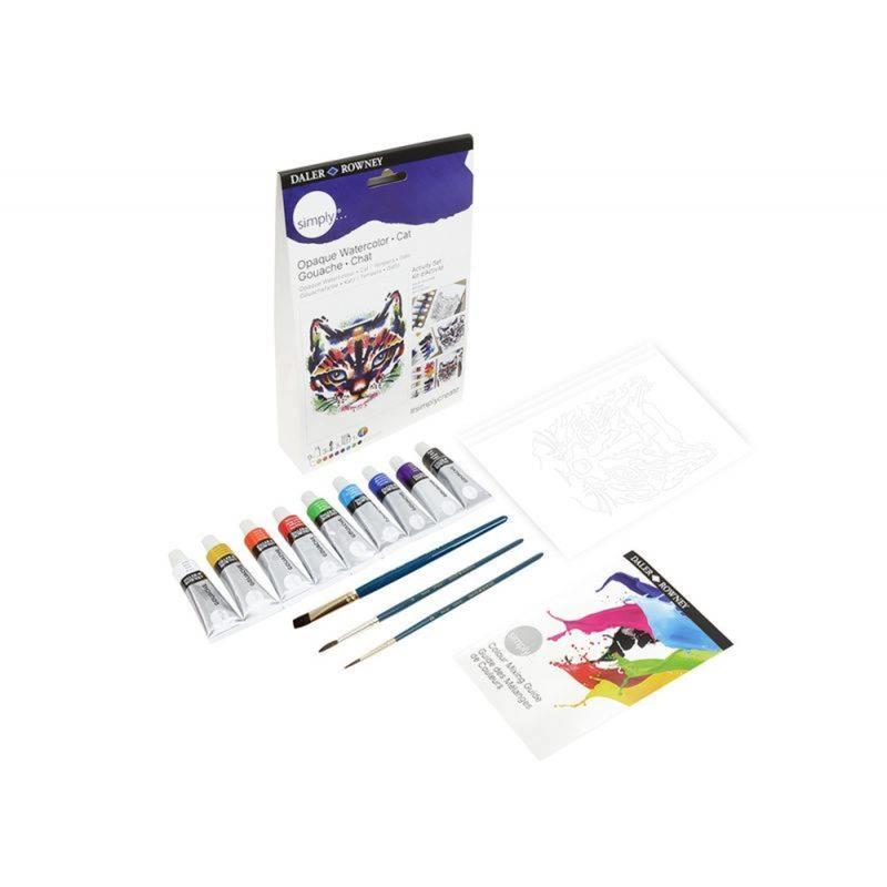 set actividades pintura gouache gato art. nr. d126100112