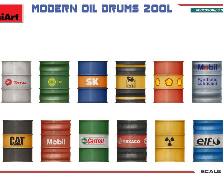 1:48 Bidones de aceite modernos 200 litros Art.-Nr. 49009