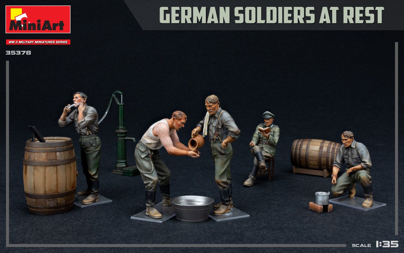 1:35 german soldiers at rest ed. especial art. nr. 35378
