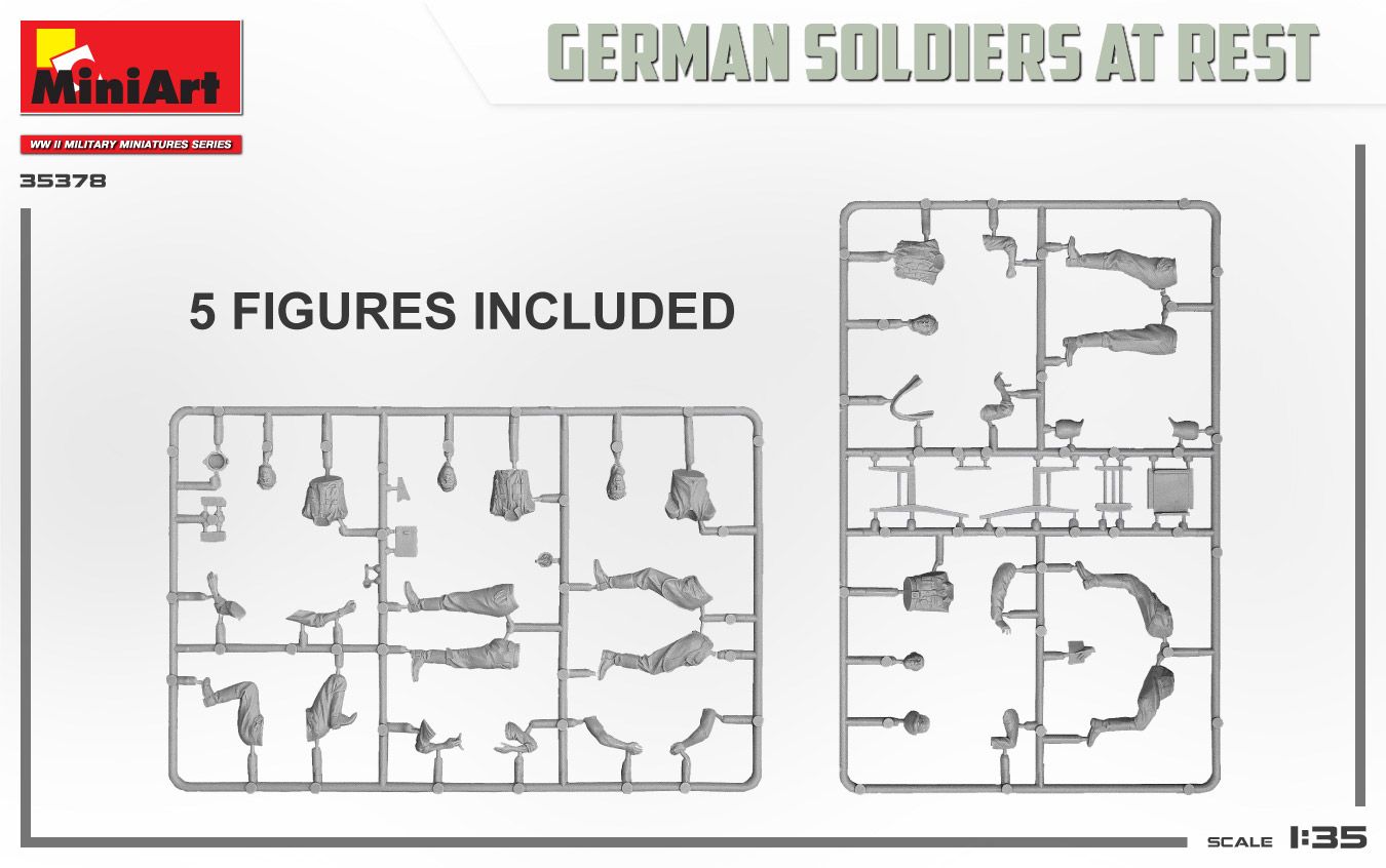 1:35 german soldiers at rest ed. especial art. nr. 35378