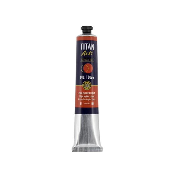 Óleo extra fino titan tubo 60 ml (100) rojo inglés claro art. nr. 190010010