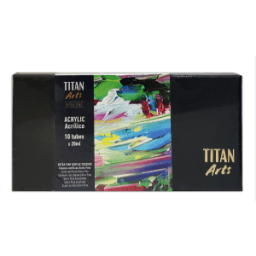 titan arts set acrílico extra fine primario 10x20 ml art. nr. 095812002